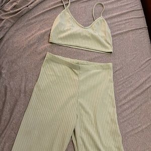 Nasty Gal Ribbed Bike Shorts Set